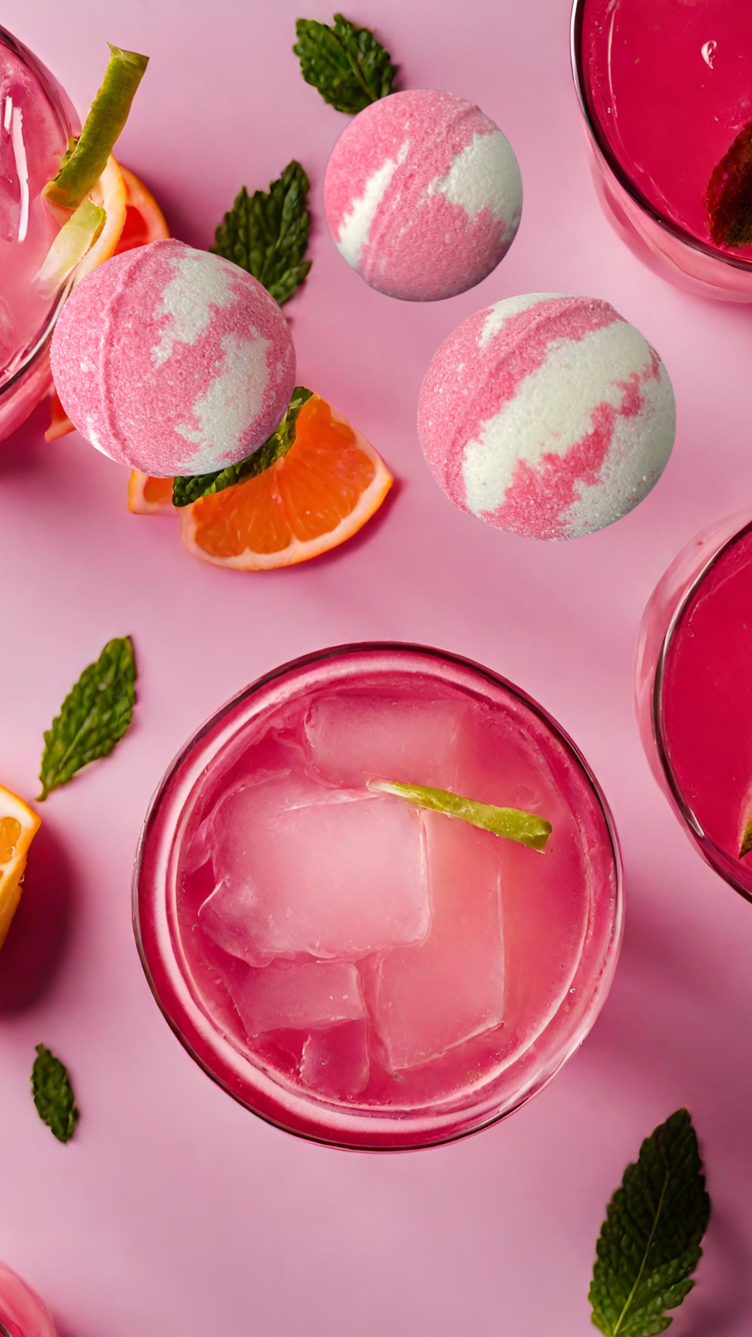 Strawberry Lemon Mocktail Bomb