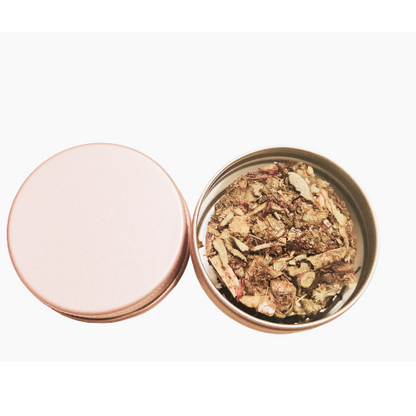 Round Tea Dot Travel Tin - Rose Gold